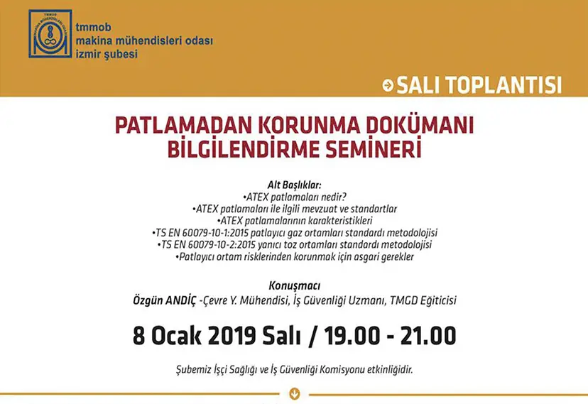 Patlamadan Korunma Dokümanı Bilgilendirme Semineri